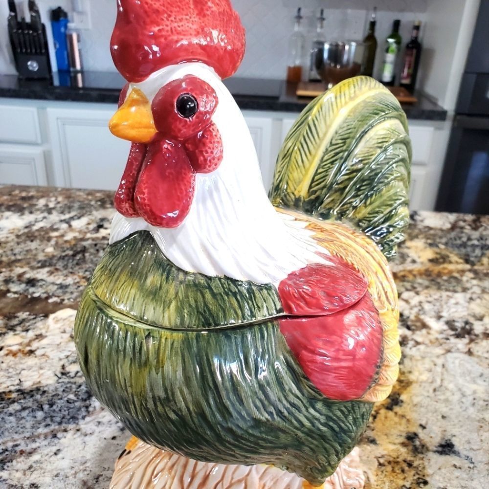 VINTAGE Rooster Cookie Jar